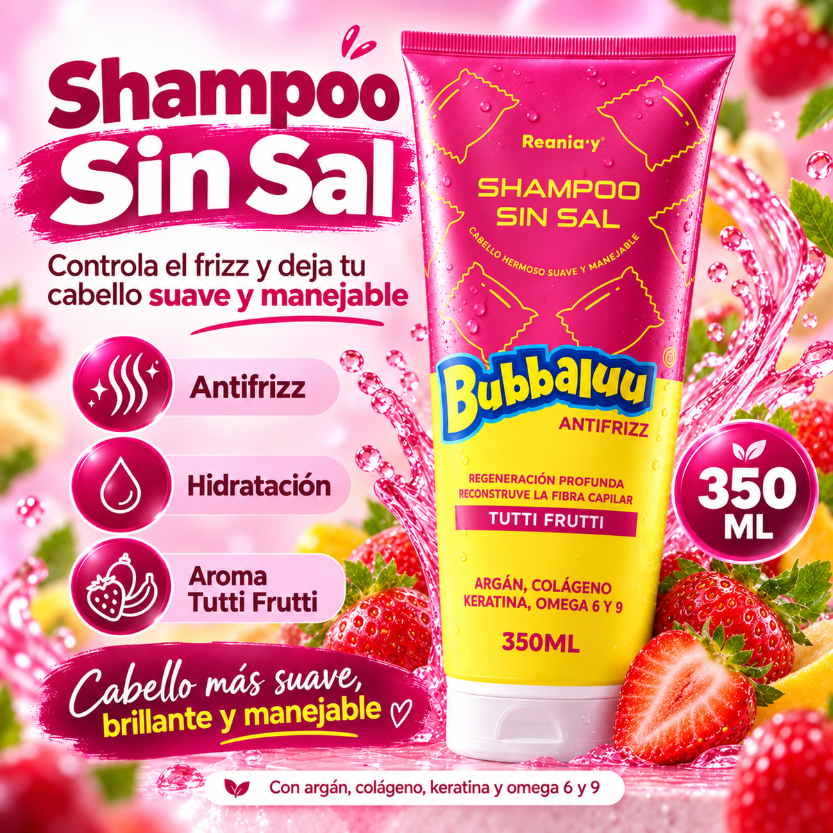 Shampoo Antifrizz Tutti Frutti 350ml - Bubbaluu