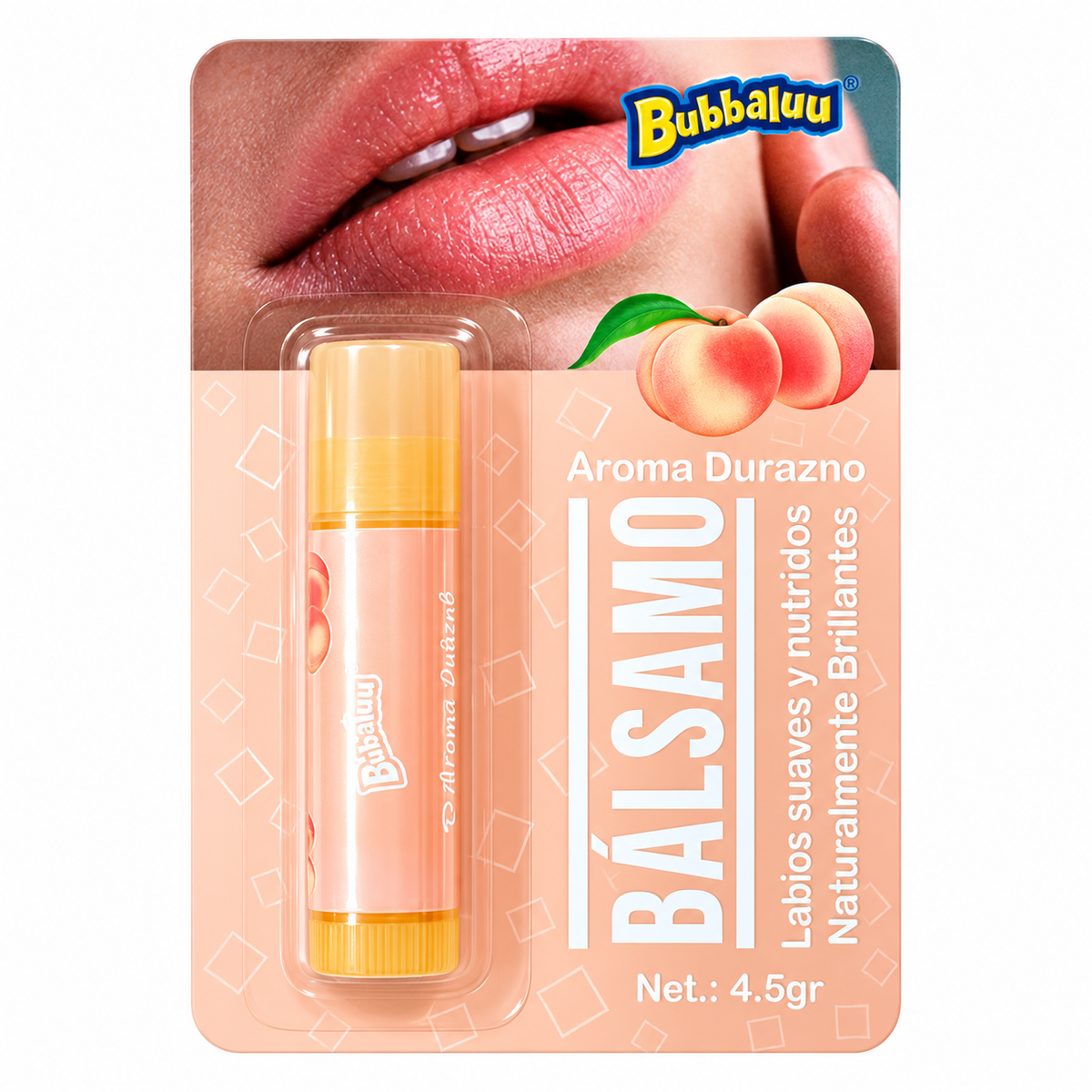 Bálsamo Labial Durazno 4.5gr - Bubbaluu