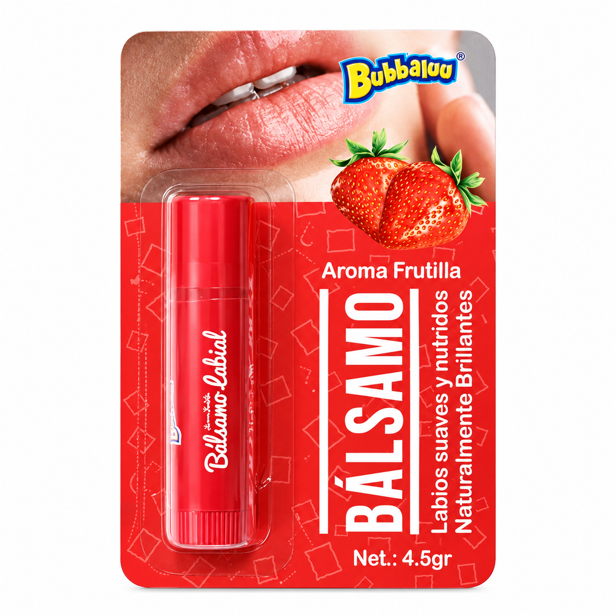 Bálsamo Labial Frutilla 4.5gr - Bubbaluu