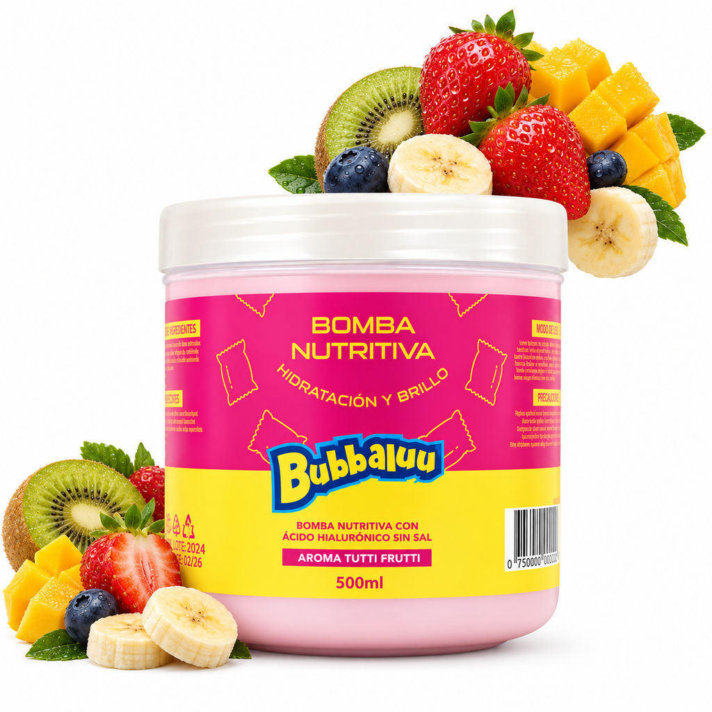 Bomba Nutritiva Capilar Tutti Frutti 500ml - Bubbaluu