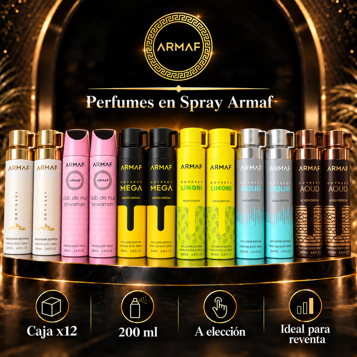 Caja 12 Spray Árabes 200ml Armaf