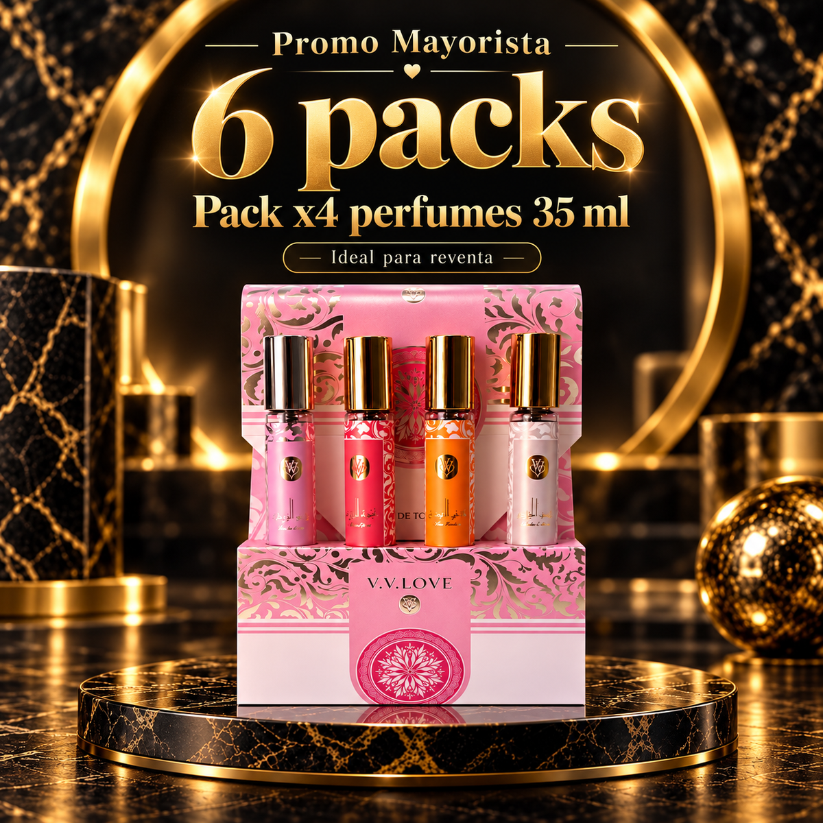 Lote 6 Packs 4 perfumes 35ML - V.V. Love