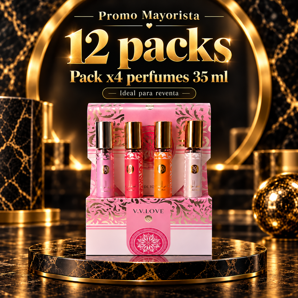 Lote 12 Packs 4 perfumes 35ML - V.V. Love