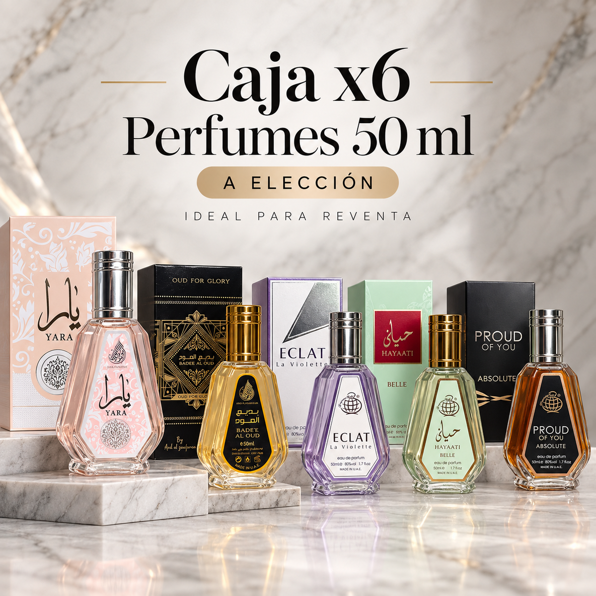 6 Perfumes Árabes 50ml a Eleccion Ard Al Zaafaran y Fragrance World