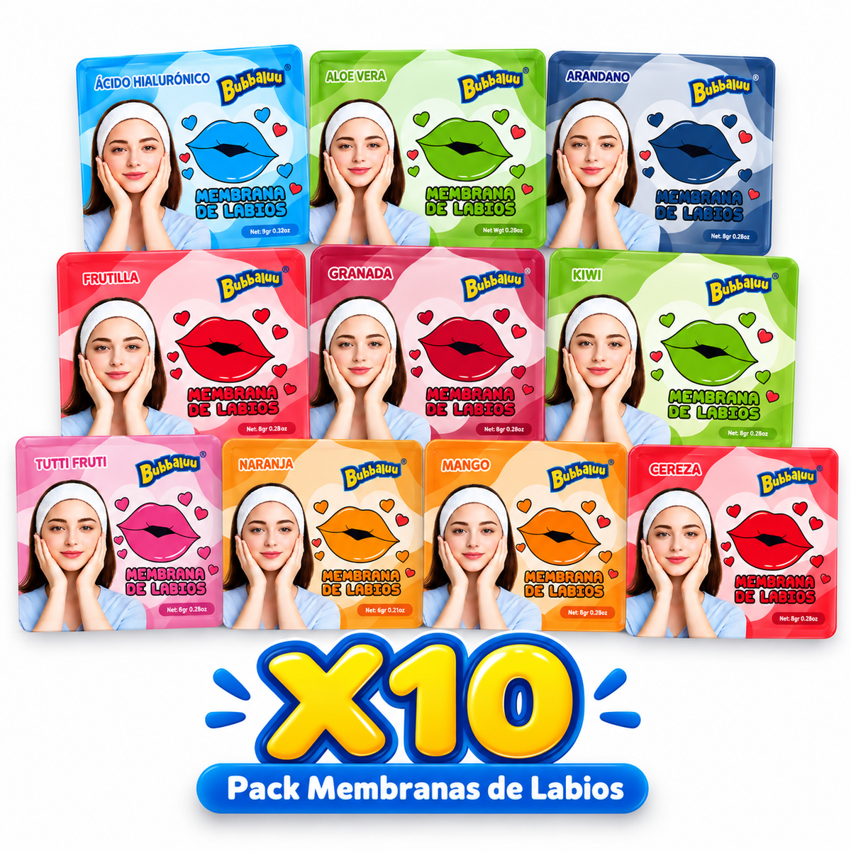 10 Membranas de Labios - Bubbaluu