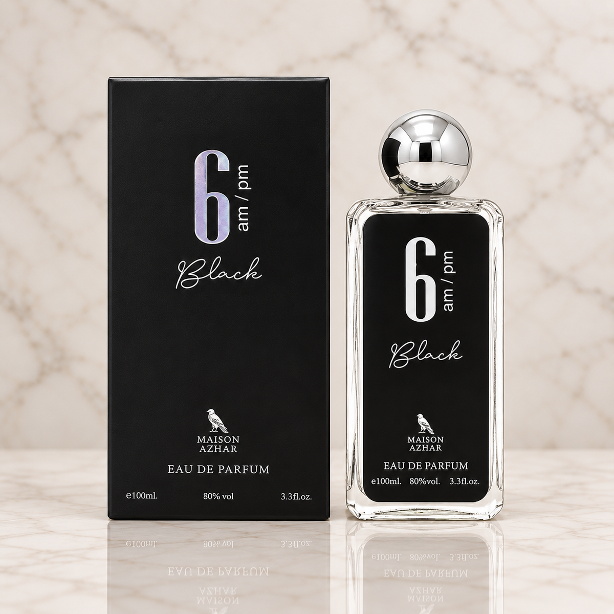 6 PM Black EDP 100ml - Maison Azhar