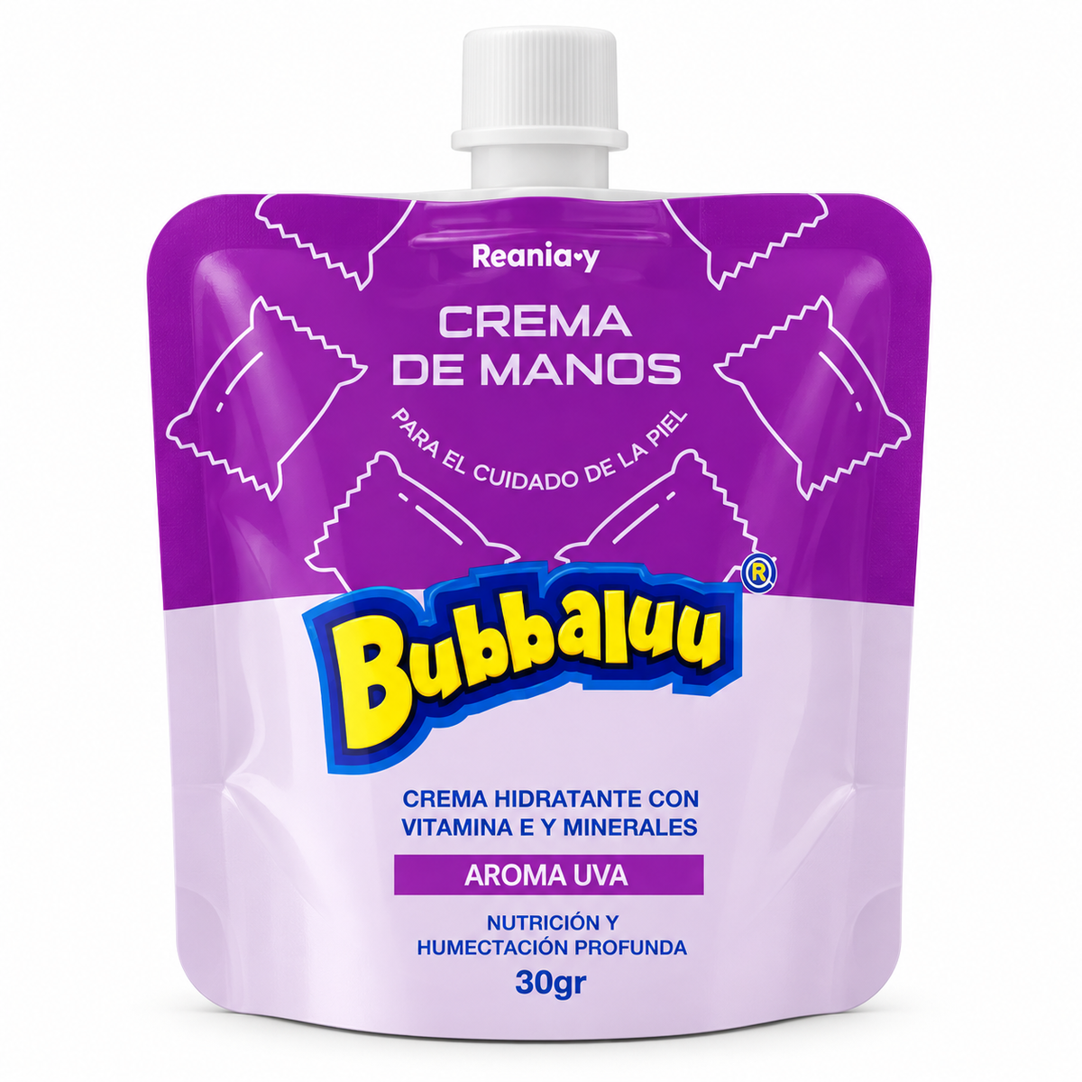 Crema de manos Uva 30ml - Bubbaluu