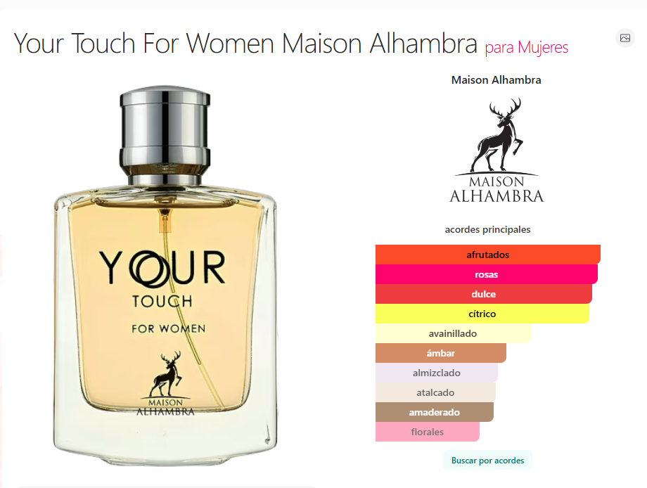 Your Touch For Women EDP 100ml - Maison Alhambra