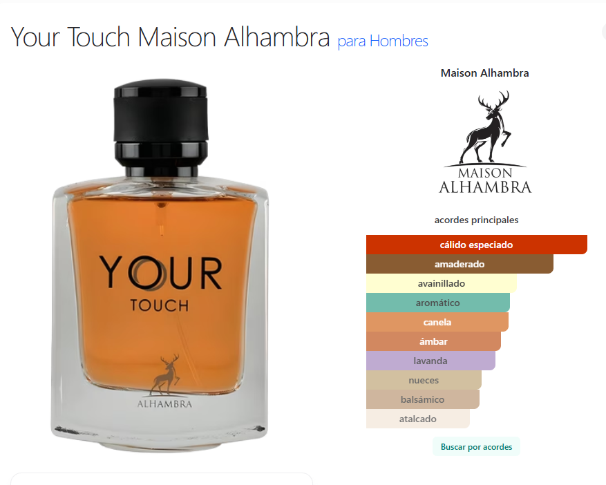 Your Touch For Men EDP 100ml - Maison Alhambra
