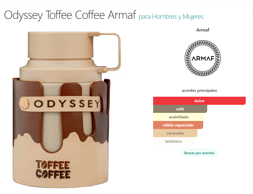 Odyssey Toffee Coffee EDP 100ml - Armaf